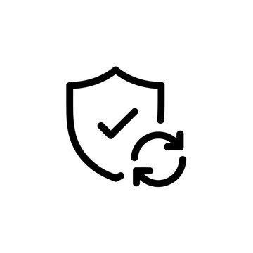 Shield icon with checkmark and refresh arrows