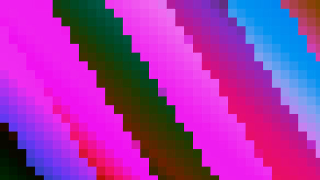 Abstract colorful pixel pattern with diagonal stripes