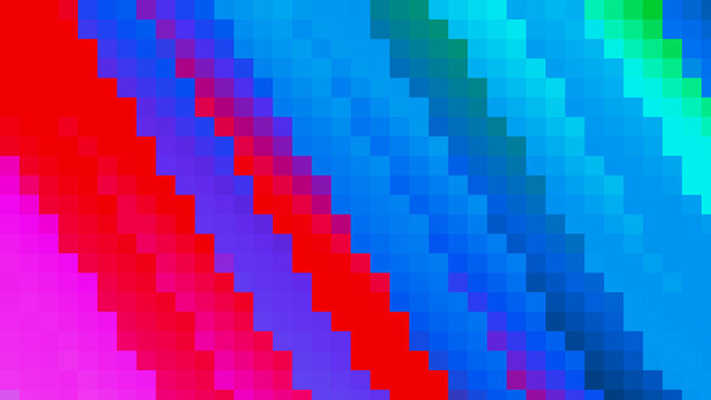 Abstract colorful pixel pattern with diagonal gradient