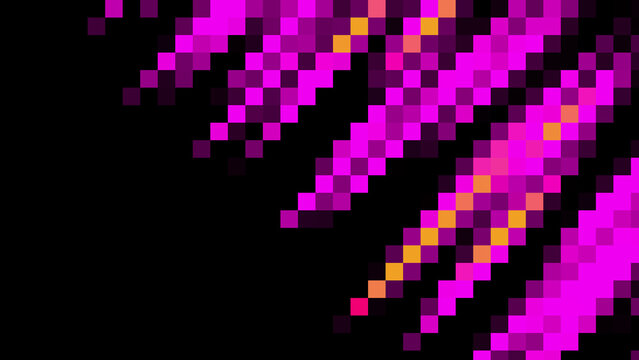 Abstract purple pixel art pattern on dark background