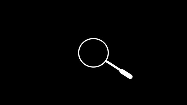 Magnifying glass zoom out icon animation.