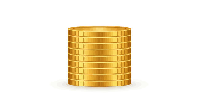 Stack of gold coins money savings.