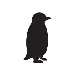 Obraz premium Penguin silhouette vector icon isolated on a white background design