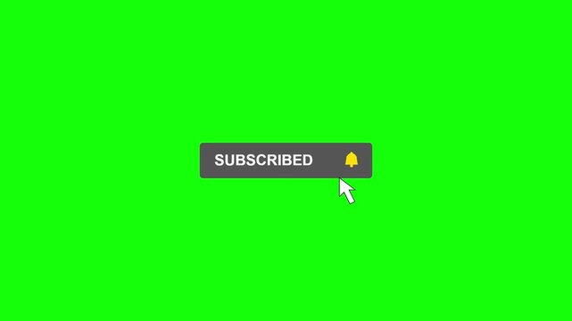 Digital subscribe button with cursor click for online engagement