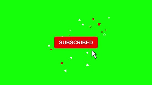 Social media notification with subscribe button and celebratory confetti