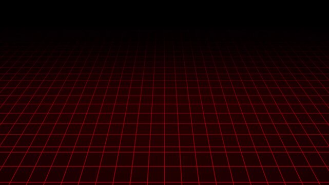 Retro digital design of a slanted grid that moves towards the back of the screen .