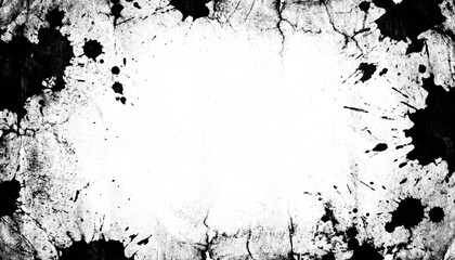 Obraz premium Ink Splatter Grunge Frame Overlay Texture