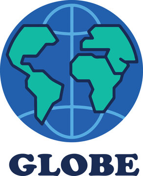 globe logo icon vector white background .