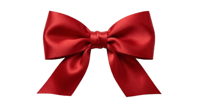 red bow isolated on white background