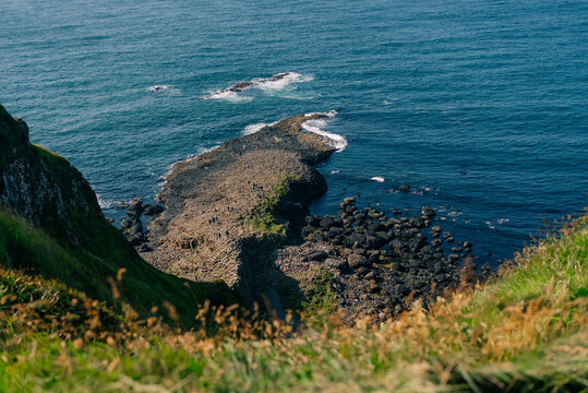 Giant Causeway with towering basalt columns on the coast of County Antrim, Northern Ireland, UK - 4 September 2026.
