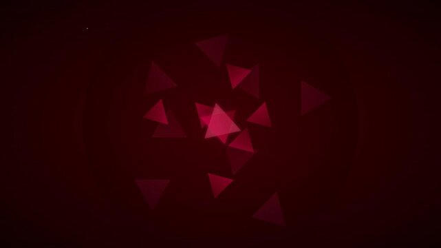 ruby red triangle spin vibrant abstract motion