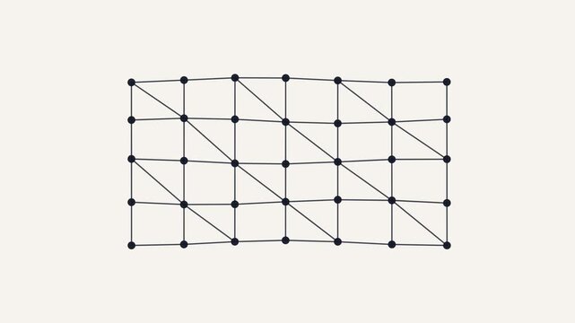 Abstract geometric mesh nodes motion
