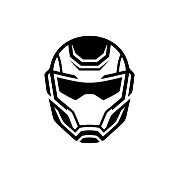 Futuristic helmet icon modern sci fi warrior mask graphic