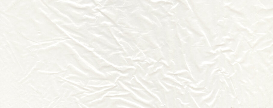 Rumpled crumpled translucent paper texture joins angular wrinkle lines to compressed glossy folds within the background, creating thin translucent layers for mixed-media layers beside painted artwork