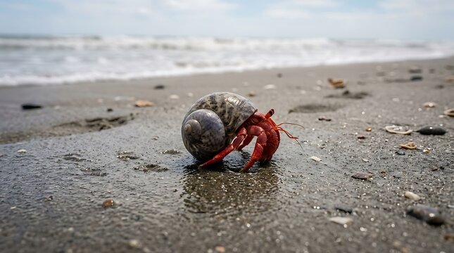 hermit crab on the beach