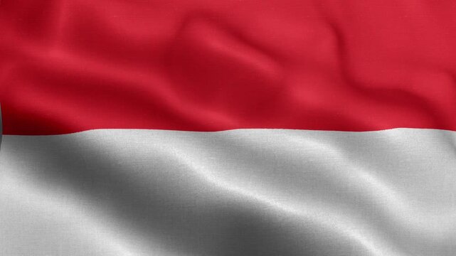 Indonesia Flag Waving Animation | Realistic 3D National Flag Loop 4K