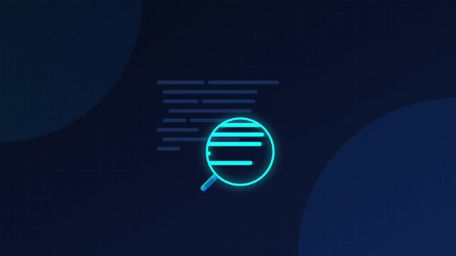 search engine optimization seo magnifier tech icon