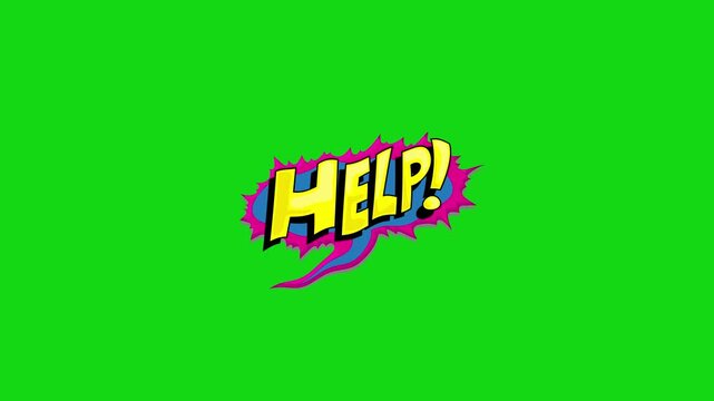 Help comic book word bubble animation style for motion video graphic