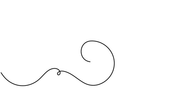 Anniversary number of three icon sign continuous one line drawing on white background minimalist single art collection of calendar events symbol animation
