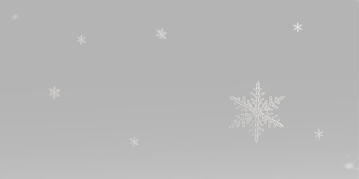 Delicate white snowflakes floating through cold winter air with a light and minimal festive look png