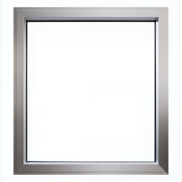 Window frame with empty white background