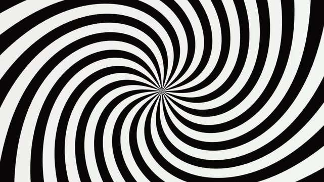 Abstract black and white spiral background with a hypnotic circular pattern for modern graphic design projects