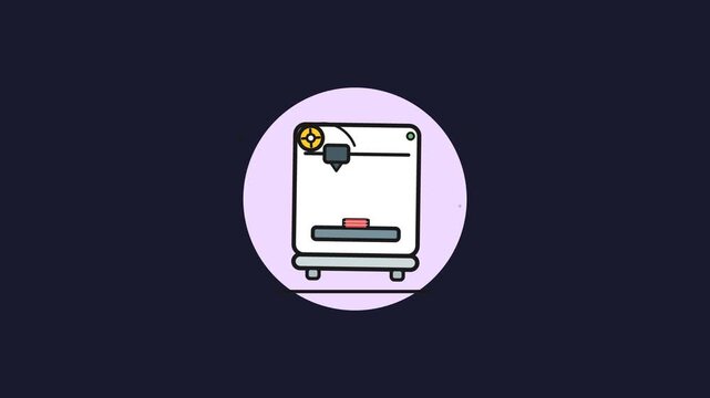3D Printer Machine Animation
