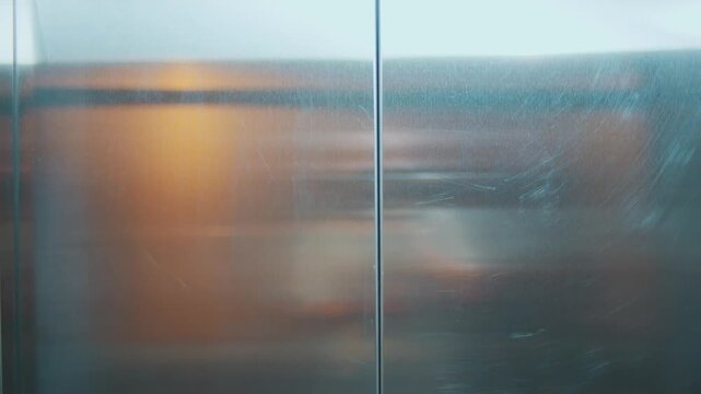 Elevator Doors Closing (Metallic Surface Reflection) POV