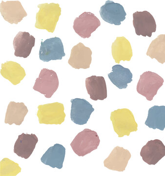 Watercolor Paint Blobs Elements Set