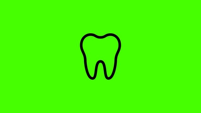 The tooth loop animation, 4k video, alpha channel.