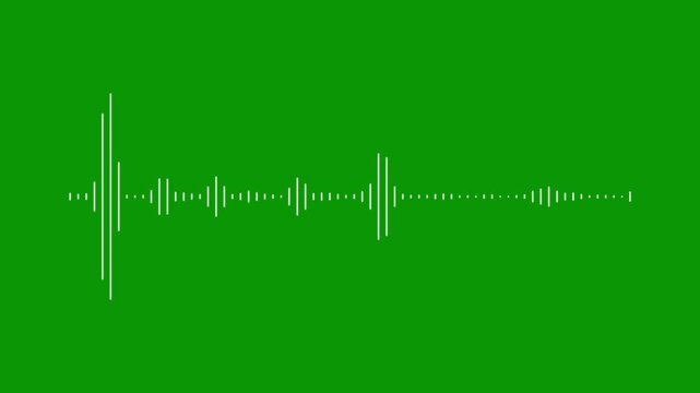 white audio frequency waveform animation clean digital sound spectrum visualizer transparent alpha channel background music equalizer signal lines, modern. 4k motion graphic seamless loop