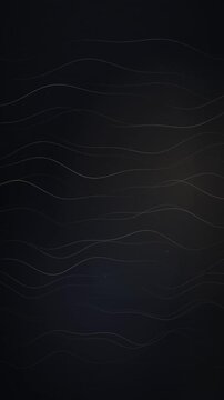 Thin Wavy Contour Lines Flowing across Matte Black Background Elegant Minimal Dark Looping Motion Graphic