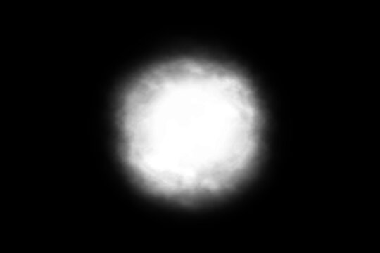 Rounded circular transparent hole eyelet smoky overlay isolated on black background for realistic frame cutout design png effect