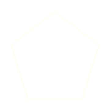 Ivory Pentagon Outline Icon Isolated on Transparent Background PNG Geometric Vector Shape