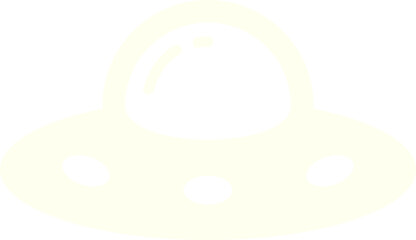 Ivory UFO Flying Saucer Alien Spaceship Icon Isolated on Transparent Background PNG Vector © House of Designs