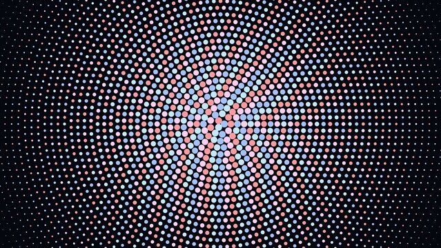 Colorful abstract atomic molecule structure with hexagonal pattern