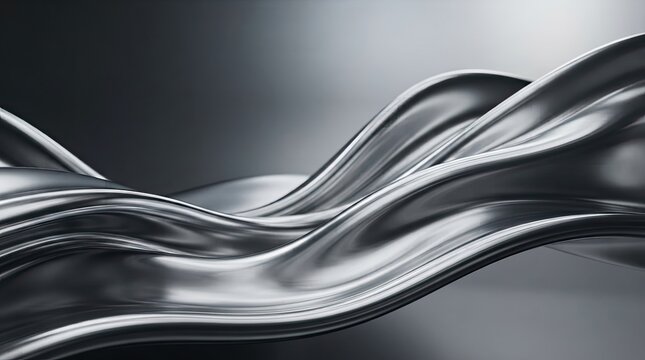 Abstract smooth liquid metal waves background