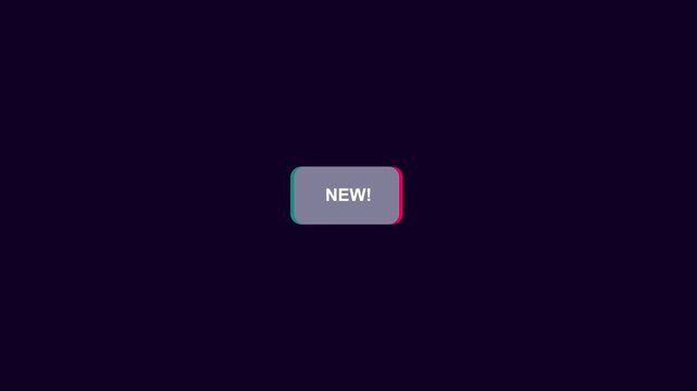 New button animation with glitch effect and smooth motion for modern ui 4k