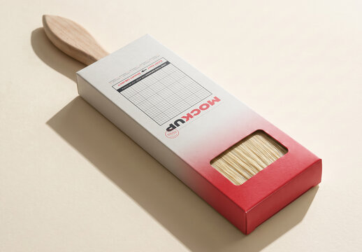 Artist Paintbrush Packaging Box Mockup
