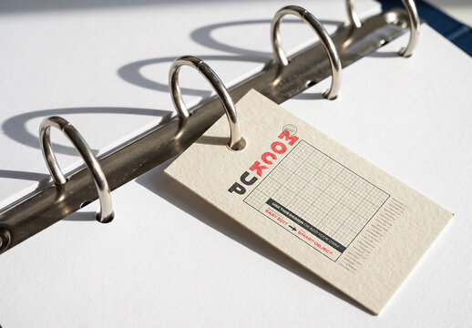 Card Mockup in Ring Binder