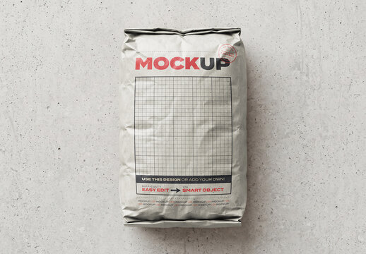 Flour Paper Sack Design Branding Mockup