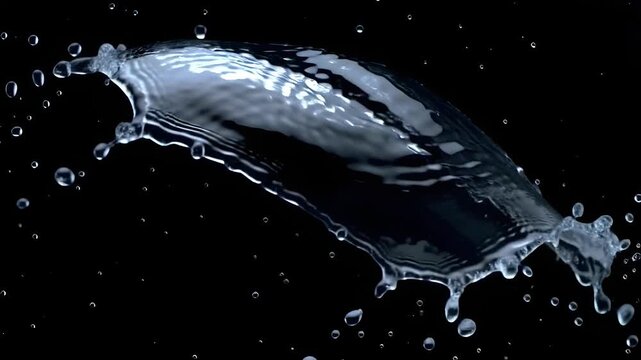Water Splash Sheet Diagonal Burst Clear Bottomleft Landscape Animation