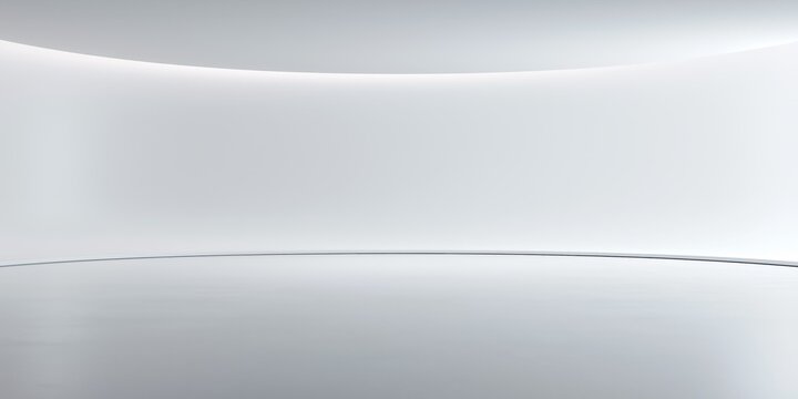 Empty soft white seamless studio cyclorama background, clean blank infinity photography backdrop.	
