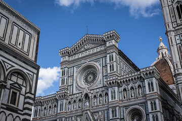 Fototapeta premium Florence Cathedral Facade Duomo Italy Travel Tourism Architecture Landmark Dome