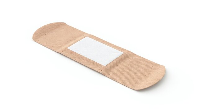 adhesive bandage isolated on white