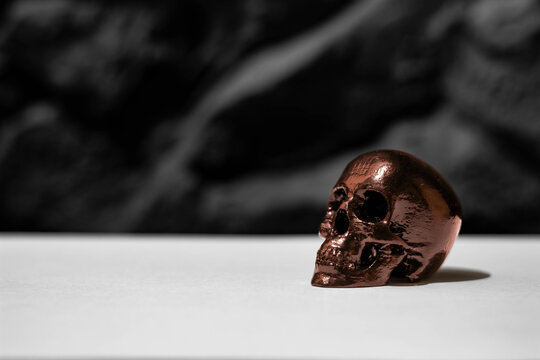 bronze skull
