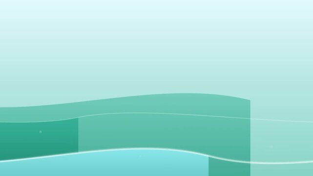 soft ocean wave turquoise gradient vector background loop