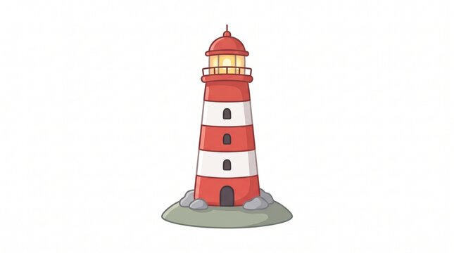 Cartoon Lighthouse Illustration