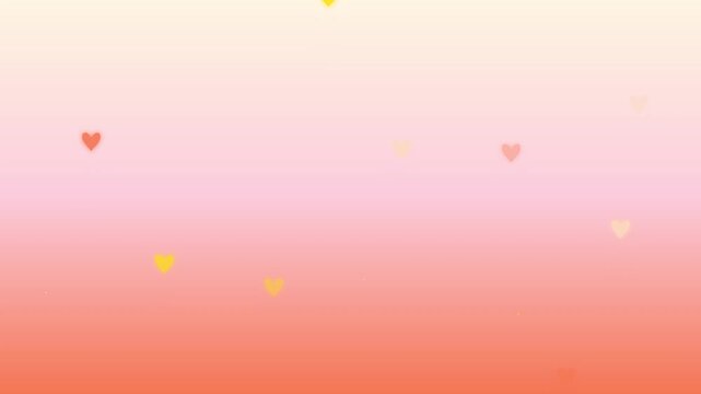 soft pastel sunset gradient minimalist rising hearts loop
