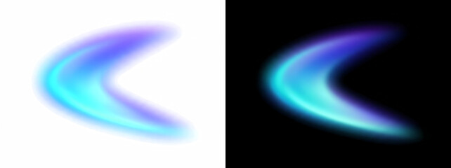 Obraz premium Soft Cyan Blue Gradient Light Aura Overlay with Grain Texture on Black Background